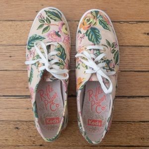 Rifle Paper Co Floral Print Keds in size 6